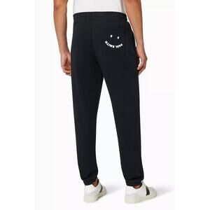 Paul Smith Mens Medium Black PS Happy Cotton Jogger Sweatpants Athleisure K20-7